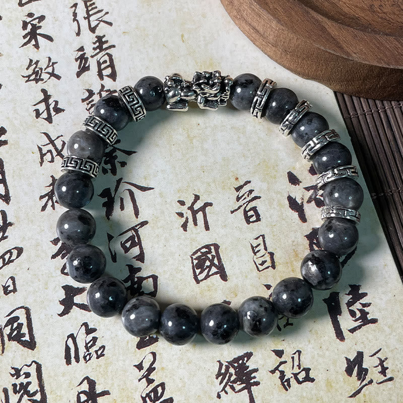 Bracelet Foviel PiXiu en pierre à paillettes noires