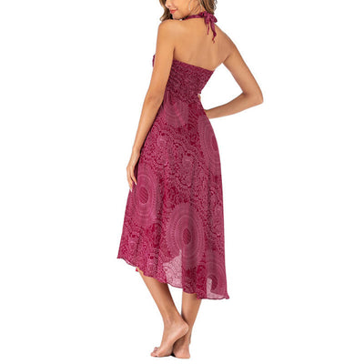 Buddha Stones Two Style Wear Boho Compass Rose Flower Skirt Dress - image 31