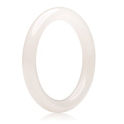 Bracelet jonc Foviel en jade naturel blanc et vert, symbole de chance et de prospérité
