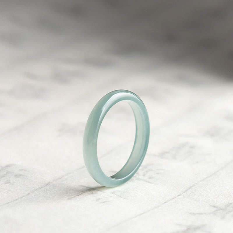 Foviel Natürliche Jade Wohlstand Glück Ring