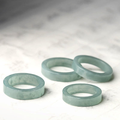 Foviel Natürliche Jade Wohlstand Glück Ring