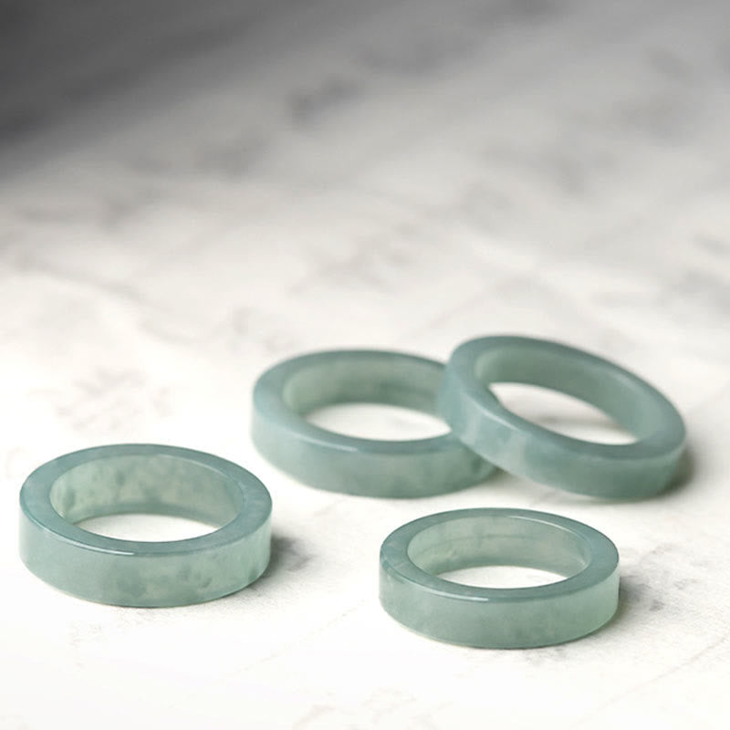 Foviel Natürliche Jade Wohlstand Glück Ring