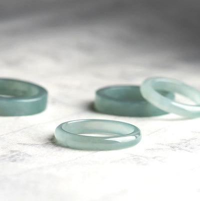 Foviel Natürliche Jade Wohlstand Glück Ring