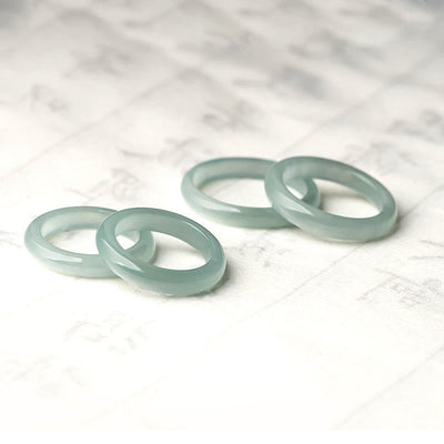 Foviel Natürliche Jade Wohlstand Glück Ring