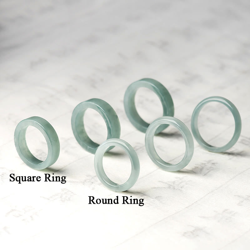 Foviel Natürliche Jade Wohlstand Glück Ring