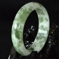 Foviel Natural Jade Luck Prosperity Bracelet Bangle