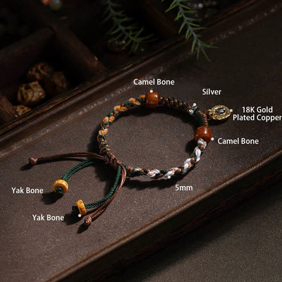 FREE Today: Ward Off Evil Spirits Tibetan Bone Beads Rope Bracelet