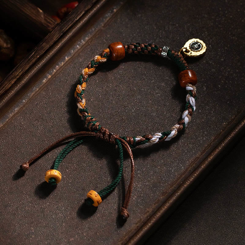 Bracelet porte-bonheur Foviel en perles d'os tibétaines