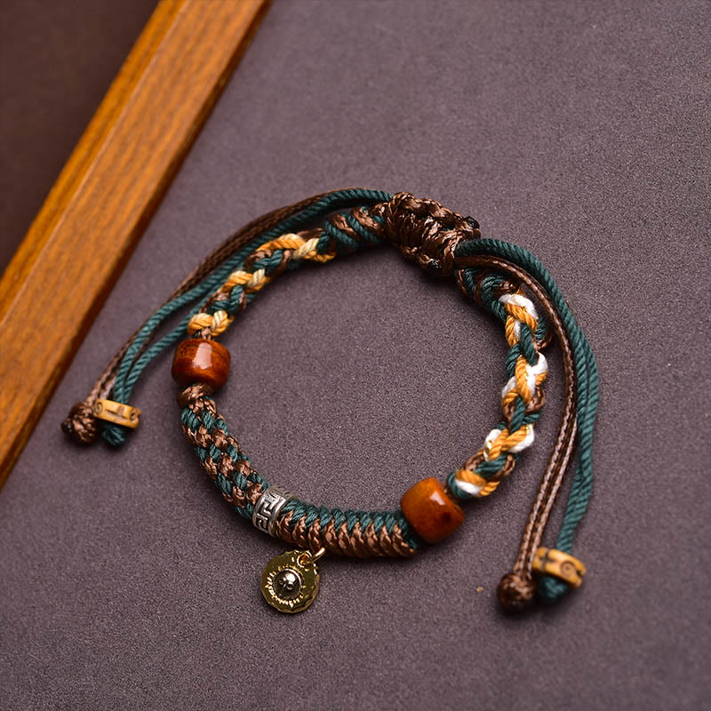 Bracelet porte-bonheur Foviel en perles d'os tibétaines