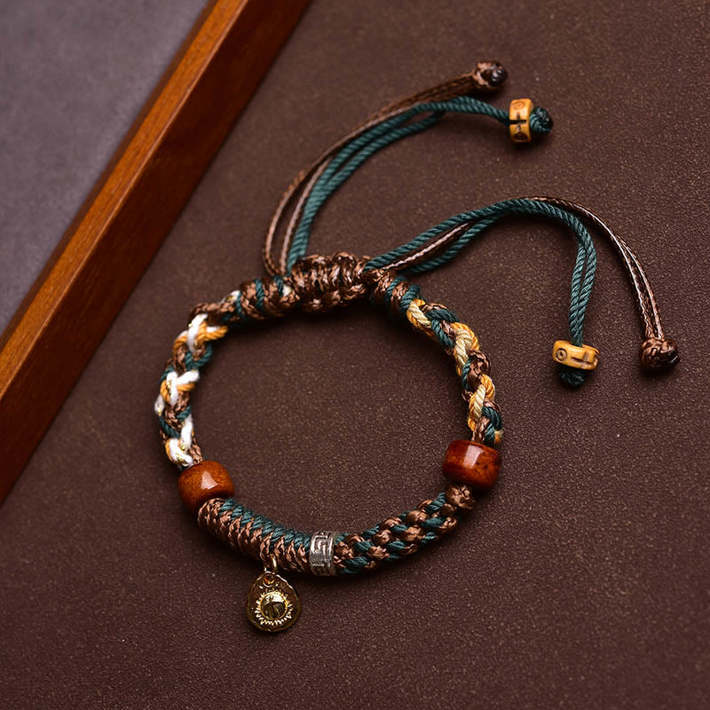 Bracelet porte-bonheur Foviel en perles d'os tibétaines