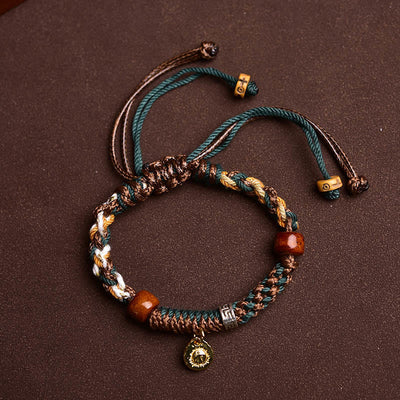 Buddha Stones "Cheers to Harmony and Blessings" Tibetan Rope Bracelet Includes Gift Message Card - image 4