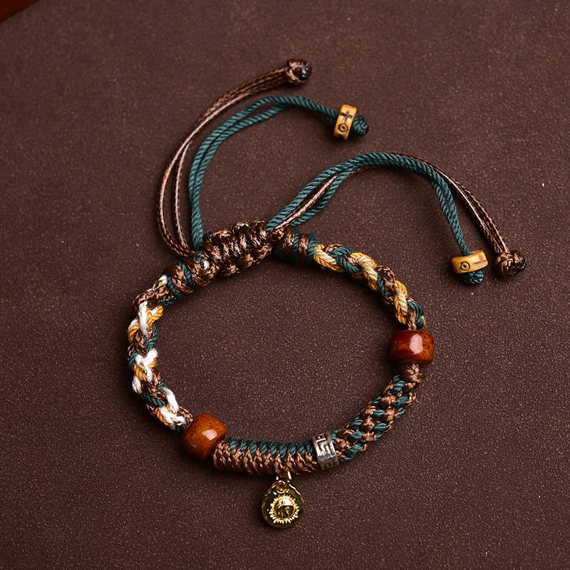 Buddha Stones "Cheers to Harmony and Blessings" Tibetan Rope Bracelet Includes Gift Message Card - image 4