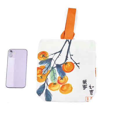 Buddha Stones Persimmon Canvas Handbag Handbags BS 1