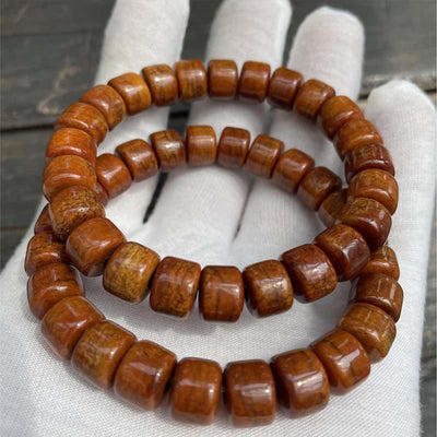 Bracelet de force Foviel en os tibétain, perle Dzi à trois yeux, corne de mouton et agate rouge