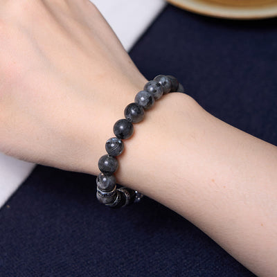 Bracelet Foviel PiXiu en pierre à paillettes noires