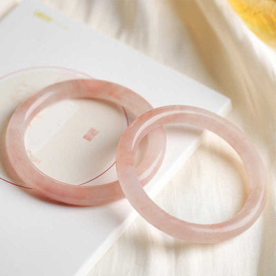 Foviel Rosa Goldene Seide Jade Reichtum Glück Armband