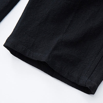 Buddha Stones Men's Solid Color Cotton Casual Drawstring Pants With Pockets - image 4