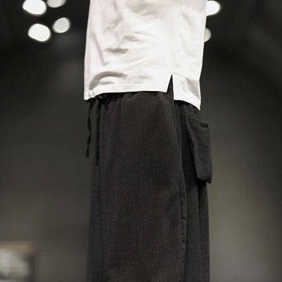 Buddha Stones Summer Solid Men's Cropped Pants With Pockets - image 31