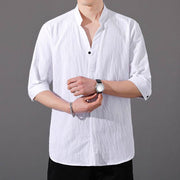Foviel Summer Men's Half Sleeve Button Cotton Shirt