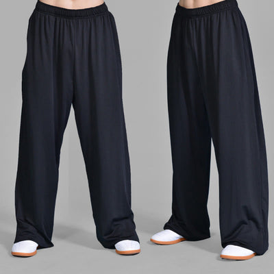 Buddha Stones Summer Unisex Elastic Waist Tai Chi Qigong Practice Pants With Pockets - image 2