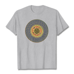 Foviel 108 Om Mani Padme Hum Mantra Sanskrit Tee T-Shirt