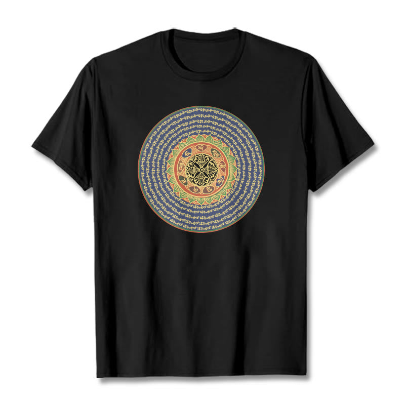 Foviel 108 Om Mani Padme Hum Mantra Sanskrit Tee T-Shirt