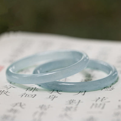 Buddha Stones Natural Aquamarine Serenity Bangle Bracelet - image 1