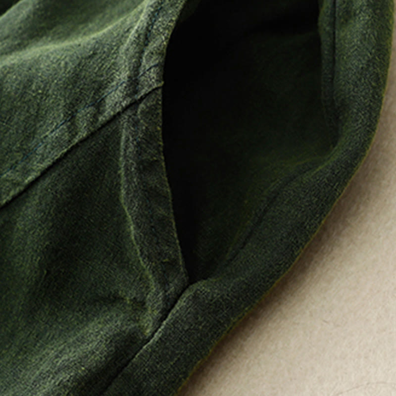 Buddha Stones Summer Women's Linen Drawstring Elastic Waist Harem Pants With Pockets - image 15