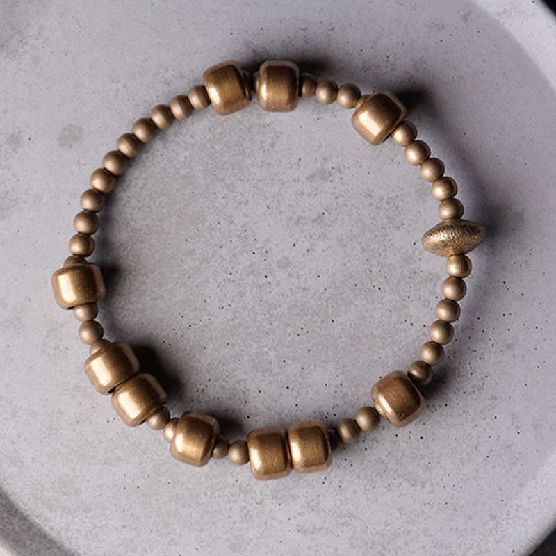Bracelet de richesse Foviel en cuivre, laiton et blanc vintage