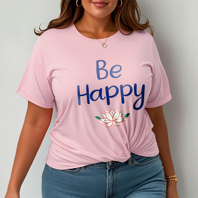 Foviel Be Happy Lotus Tee T-shirt