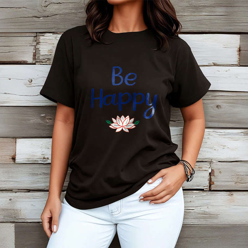 Foviel Be Happy Lotus Tee T-shirt