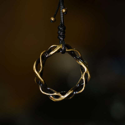 Foviel Vintage Copper Brass Luck Handmade Necklace Pendant
