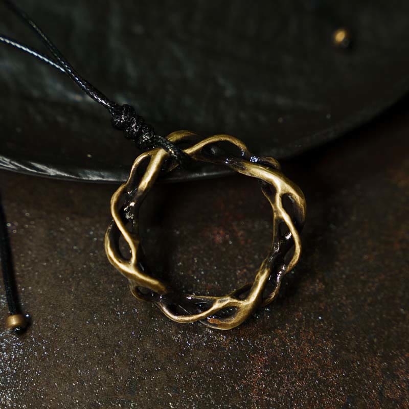 Foviel Vintage Copper Brass Luck Handmade Necklace Pendant