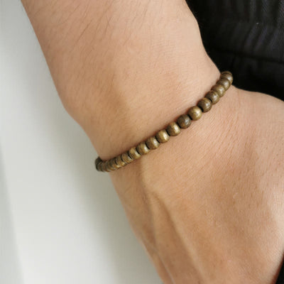 Foviel Kupfer Messing Perlen Balance Reichtum Einfache Armband