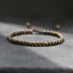 Foviel Kupfer Messing Perlen Balance Reichtum Einfache Armband