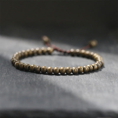 Foviel Kupfer Messing Perlen Balance Reichtum Einfache Armband