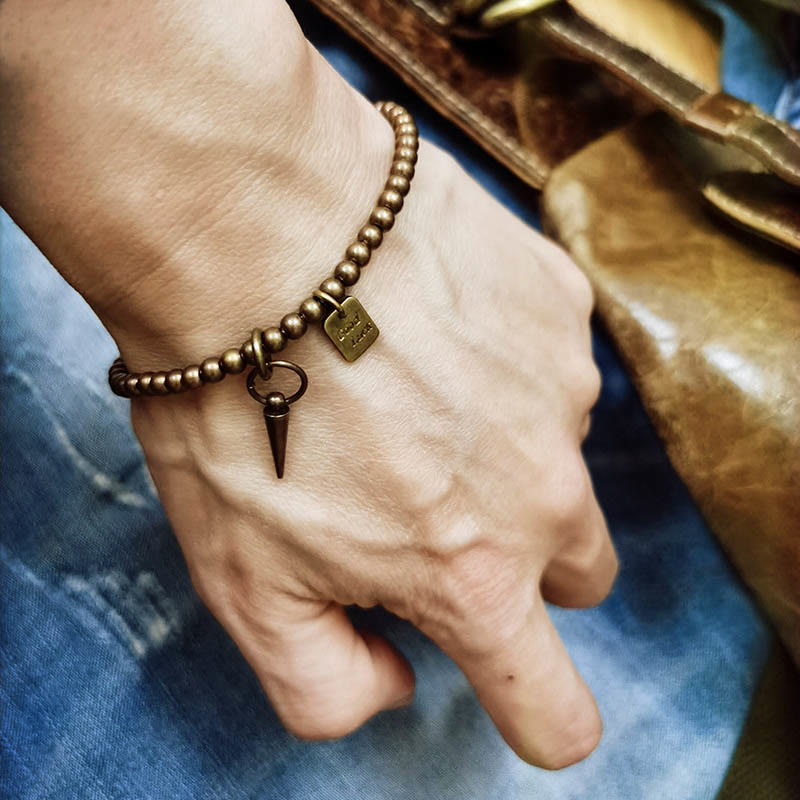 Foviel Vintage Kupfer Messing Perlen Fortune Balance Armband