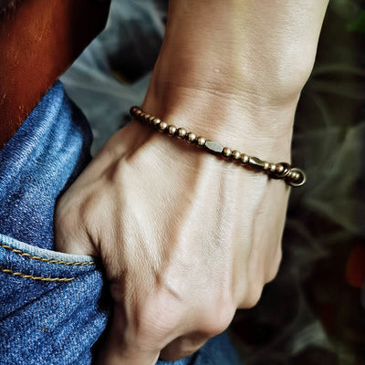 Buddha Stones "Wishing You Balance and Strength" Brass Bracelet Includes Gift Message Card - image 9