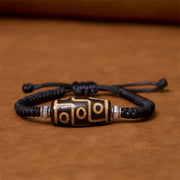 Foviel Tibetan Nine-Eye Dzi Bead Three-eyed Dzi Bead Wealth Protection Rope Bracelet