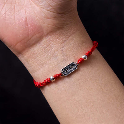 Bracelet tressé Foviel fait main en argent sterling 925, symbole de paix, de joie et de protection