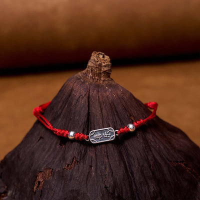 Bracelet tressé Foviel fait main en argent sterling 925, symbole de paix, de joie et de protection