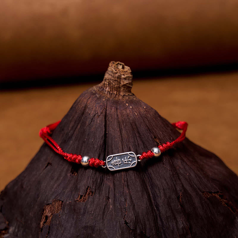 Bracelet tressé Foviel fait main en argent sterling 925, symbole de paix, de joie et de protection