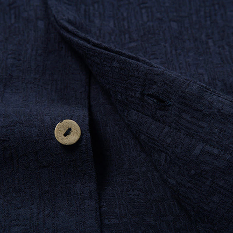 Buddha Stones Solid Color Chinese Tang Suit Jacket Men Clothing - image 19