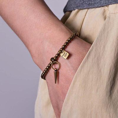 Foviel Vintage Kupfer Messing Perlen Fortune Balance Armband