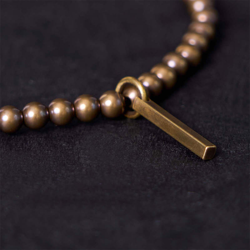 Foviel Pure Copper Brass Beads Self Care Healing Bracelet