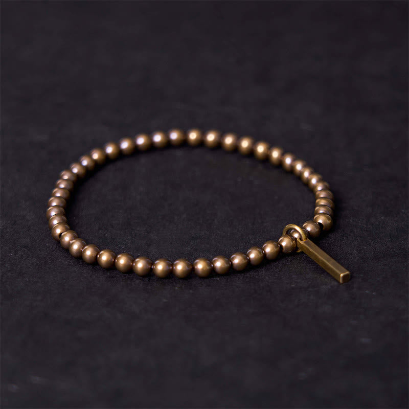 Foviel Pure Copper Brass Beads Self Care Healing Bracelet
