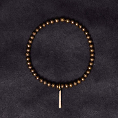 Bracelet de soin et bien-être en perles de cuivre pur et laiton Foviel