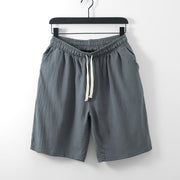 Foviel Casual Solid Color Cotton Men's Bermuda Shorts Men's Pants With Pockets