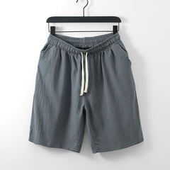 Buddha Stones Casual Solid Color Cotton Men's Bermuda Shorts Men's Pants With Pockets - Gray - US/UK/AU54，EU64 (9XL) - image 0