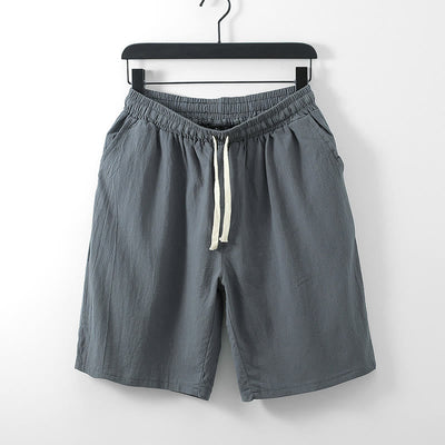 Buddha Stones Casual Solid Color Cotton Men's Bermuda Shorts Men's Pants With Pockets - Gray - US/UK/AU54，EU64 (9XL) - image 0
